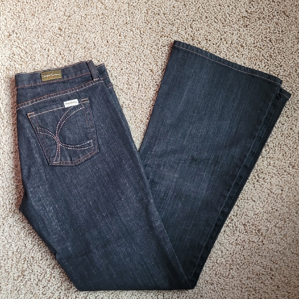 David Kahn Swarovski Crystal Graphite Jeans 31